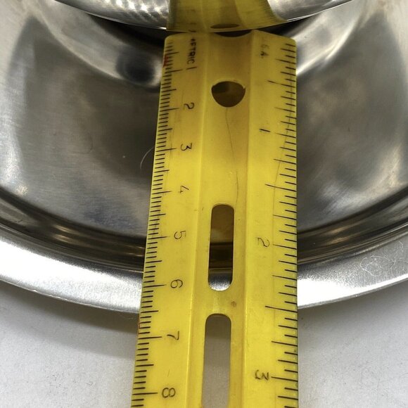 Vtg Mid Century Danish Mod Sauce/Gravy Boat Stainless Steel Attchd Saucer Ladle - Picture 9 of 12